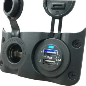 Talamex Wave add-on paneel 12 Volt en dubbel USB stopcontact